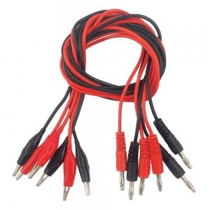crocodile clip - banana plug @pair red+black