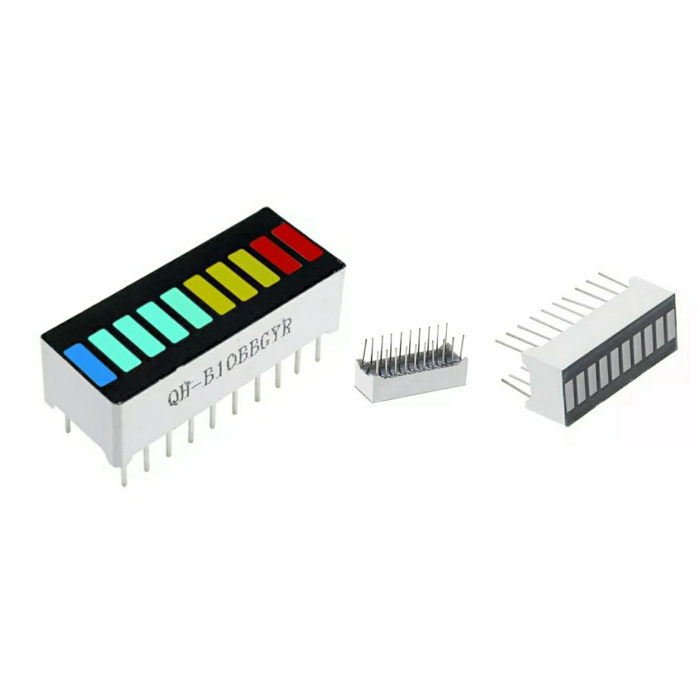 10 Segment 3 color red yellow green bar graph