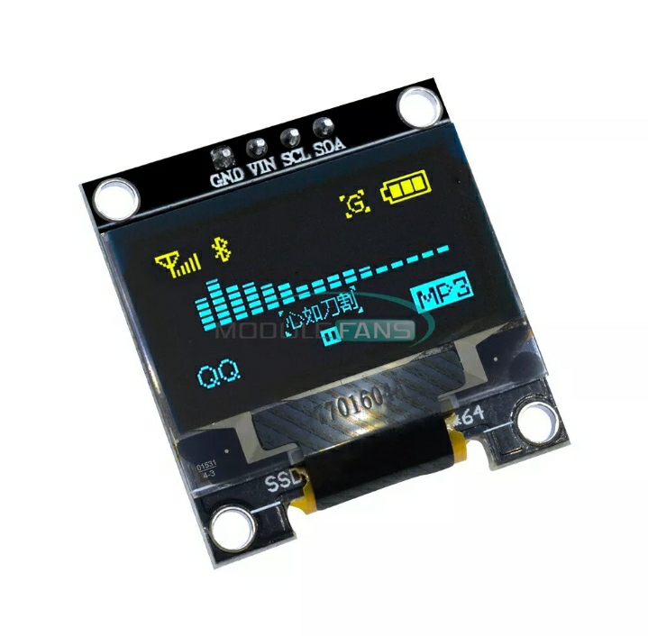 128X64 OLED 12C Serial LCD