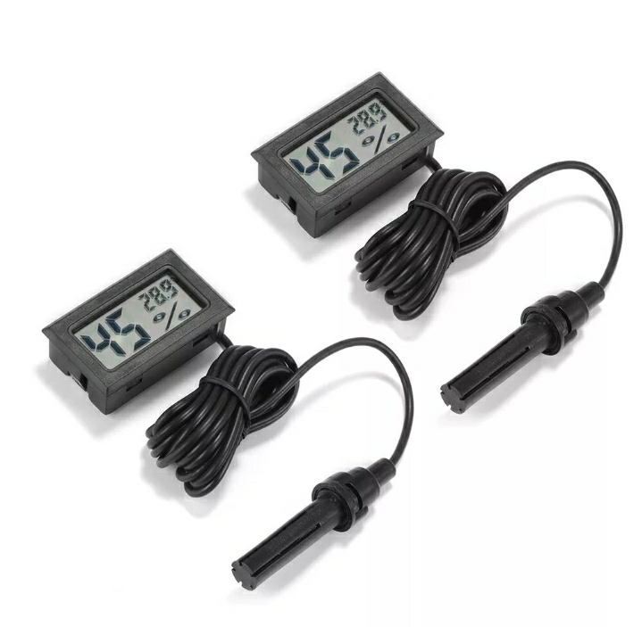 Mini LCD Digital Thermometer Hygrometer Thermostat Indoor Convenient Temperature Sensor Humidity Meter Gauge Instruments Probe